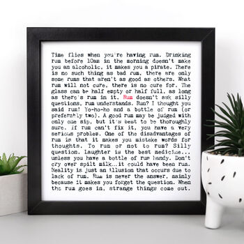 Rum Quotes Gift Print, 2 of 9