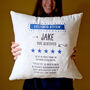Personalised Cushion Gift For Men, thumbnail 6 of 10