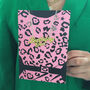Pink Leopard Print Dress Birthday Girl Greeting Card, thumbnail 1 of 3