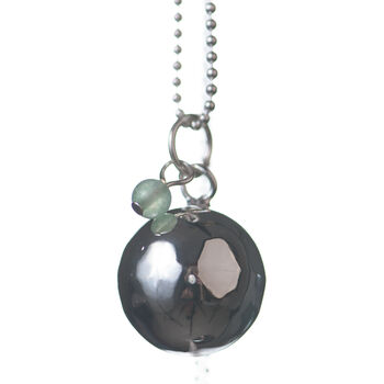 Harmony Ball Pregnancy Necklace With Jade Pearl, 4 of 6