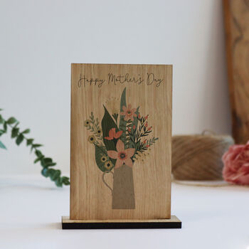Personalised Printed Oak Flower Card, 3 of 9