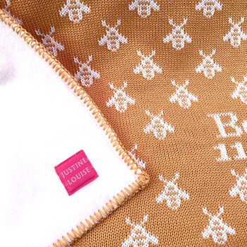 Personalised Knitted Bee Blanket, 2 of 8