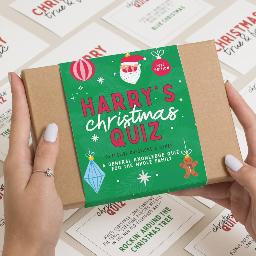 Personalised Christmas Quiz Party Game, Stocking Filler By Twist