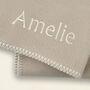 Personalised Fleece Blanket, Oatmeal, thumbnail 2 of 5