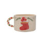 Handmade Ceramic Christmas Stocking Mug With Holly And Gold Handle, thumbnail 2 of 2