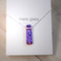 Purple And Pink Dichroic Glass Pendant, Sterling Silver Necklace, thumbnail 4 of 7