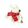 Christmas Felt Mouse In Scarf, thumbnail 2 of 6