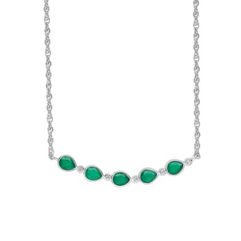 Sterling Silver Semi Precious Stone And Crystal Necklace, 3 of 11