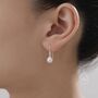 Sterling Silver Natural Freshwater Pearl Drop Hook Earrings, thumbnail 3 of 10