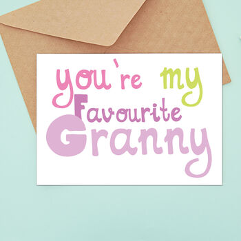Favourite Granny Funny Birthday Or Mother's Day Card, 2 of 3