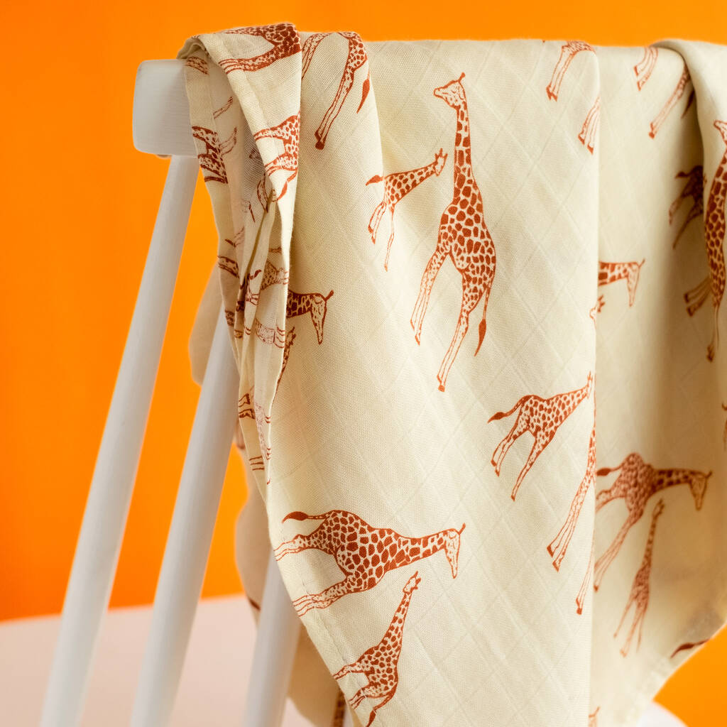 giraffe muslin blankets