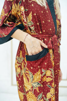 Maroon Kimono Robe, 3 of 6