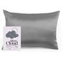 Silver Cloud Charcoal Satin Pillowcase With Silver Ions, thumbnail 1 of 8