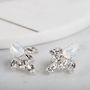 Crystal Pear Bridal Earrings, thumbnail 2 of 4