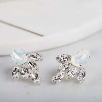 Crystal Pear Bridal Earrings, 2 of 4
