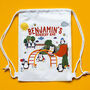Children's Personalised Penguin Friends Playground Bag, thumbnail 2 of 4