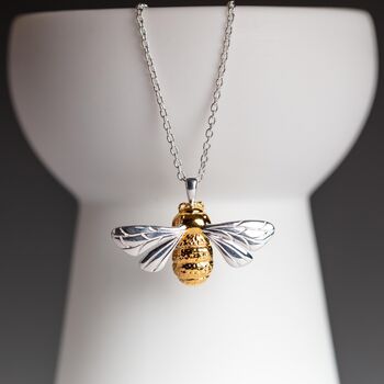 Personalised Sterling Silver Queen Bee Necklace, 2 of 4