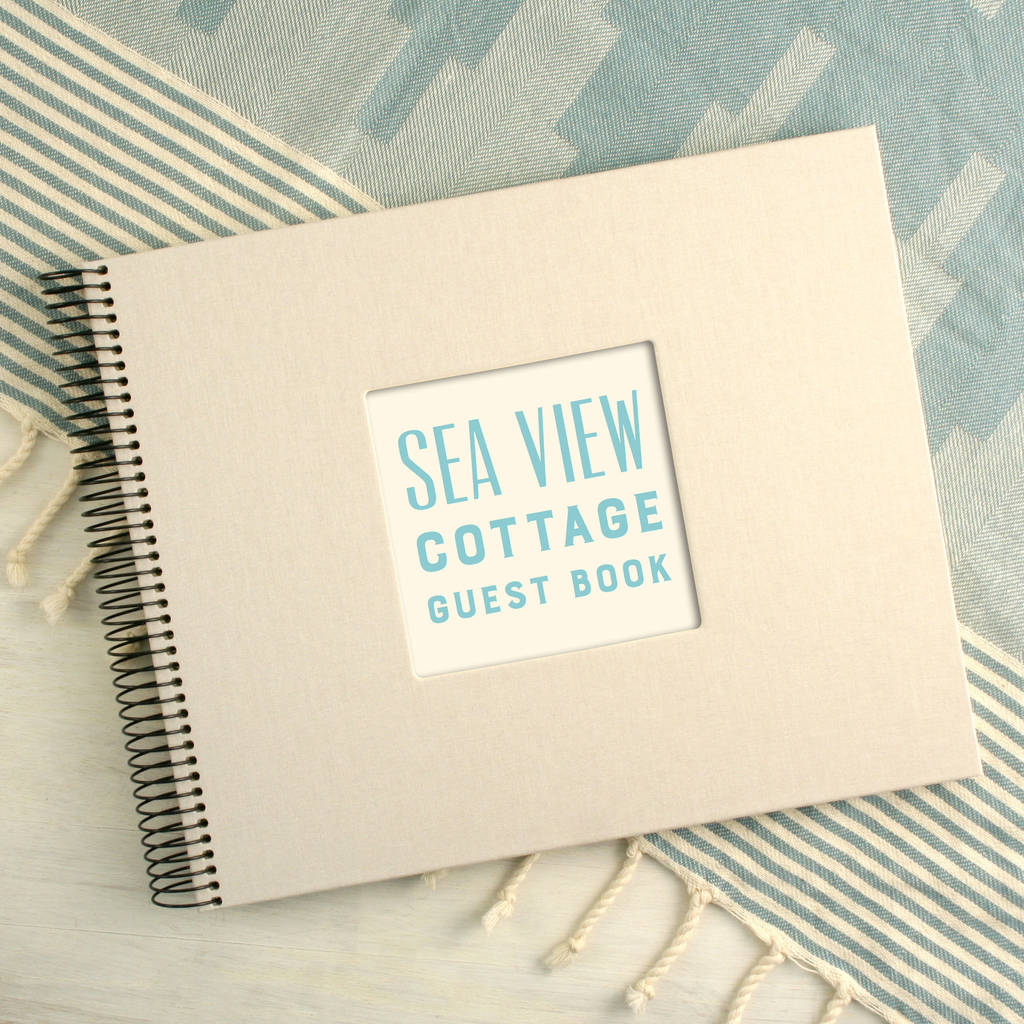 Personalised Typographic Spiral Bound Guest Book By Made By Ellis