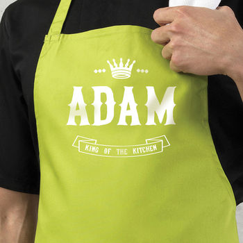 Personalised 'King Of The Kitchen' Apron, 3 of 9