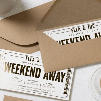 Personalised Weekend Away Gift Voucher For Couple, 8 of 9