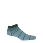 Retro Stripe Blue And Crosslet Grey Men's Trainer Socks, thumbnail 3 of 5