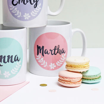 Personalised Pastel Colours Floral Mug, 2 of 6