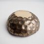A Handmade Mini Textural Gold Ceramic Ring Dish, thumbnail 9 of 9