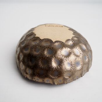 A Handmade Mini Textural Gold Ceramic Ring Dish, 9 of 9