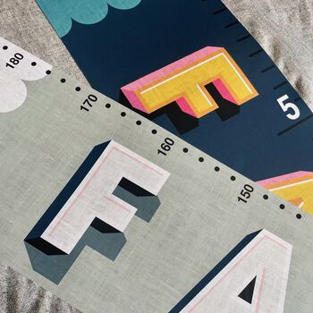 Personalised 6ft 'Our Family Rules!' Canvas Height Chart, 8 of 8