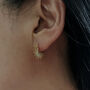 Gold Sunbeam Hoop Earrings, thumbnail 2 of 3