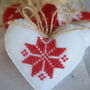 Felt Hearts Set Of Four Handmade Tree's Decorations, thumbnail 5 of 8