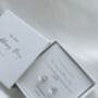 Sterling Silver Pearl Bridal Earrings, thumbnail 3 of 5