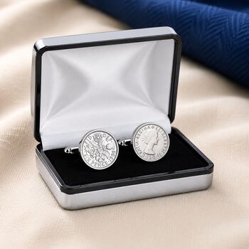 Luxury 60th Birthday Sixpence Cufflinks, 5 of 9