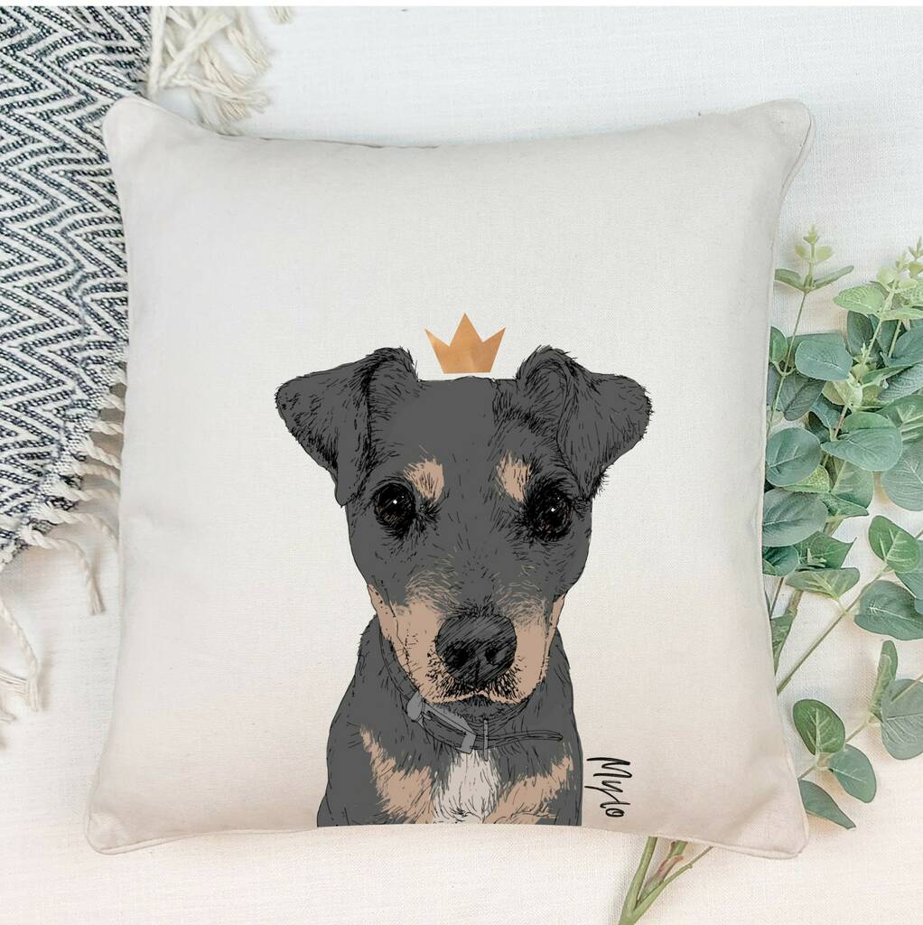 Personalised Illustrated Dog Cushion, 1 of 8