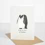 Personalised Penguin Christmas Love Card, thumbnail 1 of 2