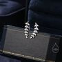 Sterling Silver Leaf Crawler Earrings, thumbnail 1 of 12