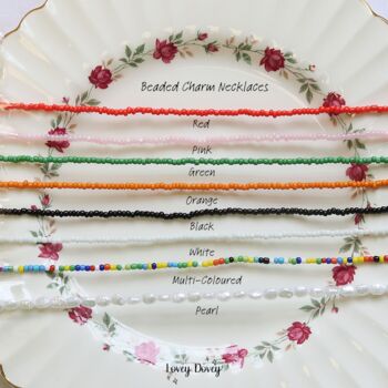 Design Your Own Single Charm Colourful Beaded Necklace, 2 of 10