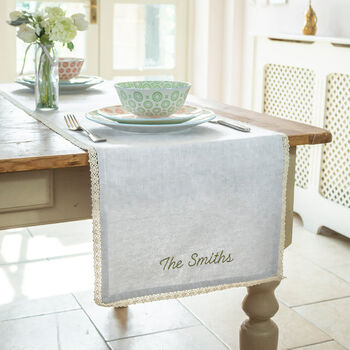 Personalised Embroidered Table Runner, 4 of 6