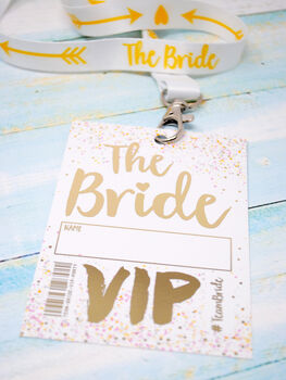 Bride To Be Festival Hen Party Vip Pass Lanyard, 12 of 12
