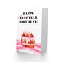 Cake Candles Happy Actual Leap Year Birthday Card, thumbnail 2 of 4