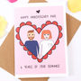 Personalised Anniversary Valentine's Portrait Card, thumbnail 6 of 8