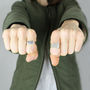 'Love Hate' Chunky Silver Iconic Tattoo Signet Ring, thumbnail 2 of 4