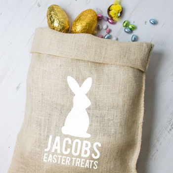 Personalised Easter Hessian Sack Bunnys, 4 of 4