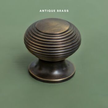Solid Brass Beehive Cabinet Knobs 30mm, 3 of 4