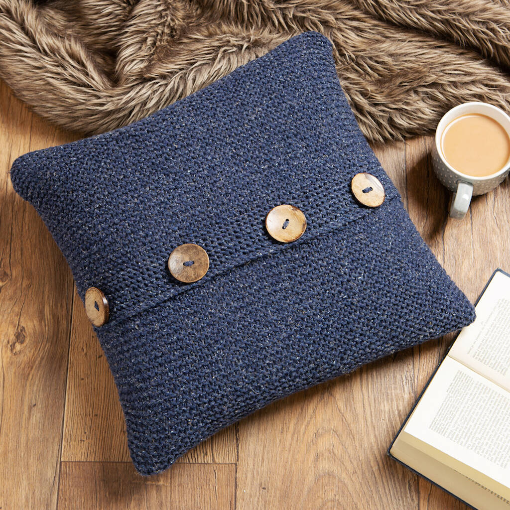 Garter Stitch Cushion Knitting Kit, 1 of 6