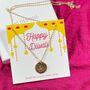 Happy Diwali Gift Lotus Necklace, thumbnail 1 of 4
