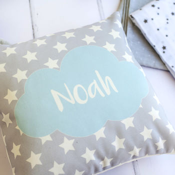 Personalised Blue Star Cushion, 2 of 2