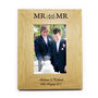 Personalised Oak Finish 6x4 Mr And Mr Photo Frame, thumbnail 2 of 2