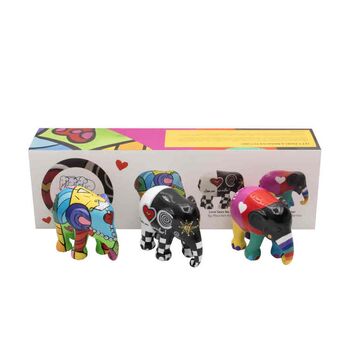 Lots Of Love Elephant Gift Set Three X 7cm Elephants, 2 of 3