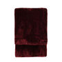 King Size Plush Merlot Throw, thumbnail 1 of 3